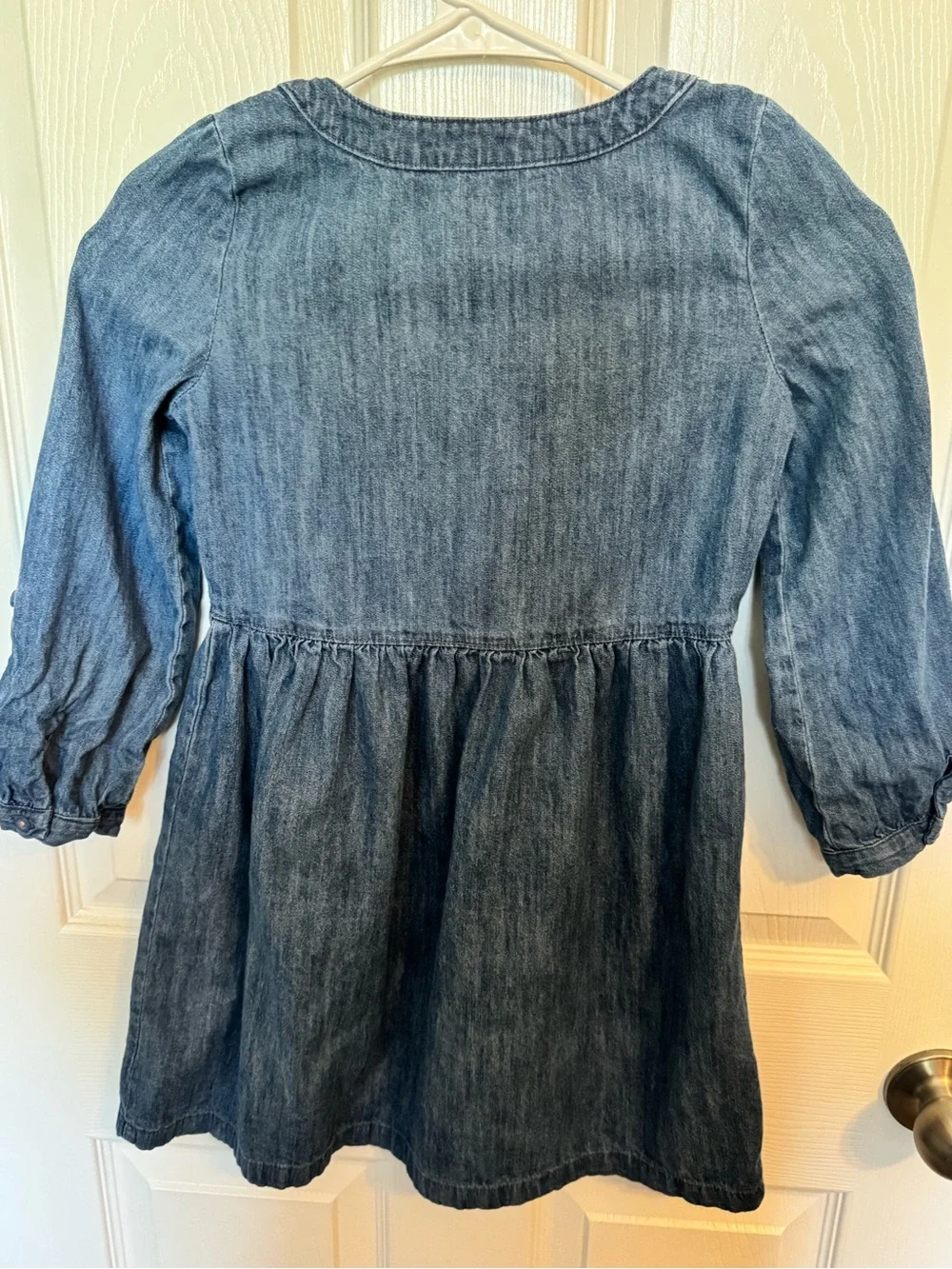Girls' Denim Button-Front Casual Dress - Blue